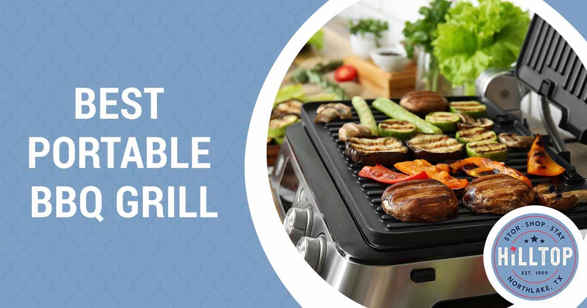 Image of Modern electric grill with tasty vegetables on table in kitchen, closeup. Are you tired of lugging around a heavy and bulky BBQ grill every time you want to enjoy a delicious grilled feast? Carrying around traditional grills can be a hassle, especially for outdoor enthusiasts and those always on the go. Imagine the frustration of having to sacrifice your love for barbecuing because your grill is too heavy to take with you on camping trips, picnics, or beach outings. You're missing out on the joy of savoring perfectly grilled burgers, juicy steaks, and mouthwatering veggies. Introducing Hilltop Storage Solutions' Best Portable BBQ Grill! Our innovative and compact design allows you to enjoy the thrill of grilling wherever you go. It's lightweight, easy to transport, and sets up in minutes. Say goodbye to sacrificing flavor and hello to convenient grilling! With our portable BBQ grill, you can now indulge in your favorite grilled dishes anywhere - from the comfort of your own backyard to picturesque camping sites or even stunning beachside hangouts. Don't let a heavy grill hold you back from experiencing barbecue bliss! Experience the freedom of flavorful grilling without compromise. Get your hands on Hilltop Storage Solutions' Best Portable BBQ Grill today and make every outdoor adventure unforgettable.