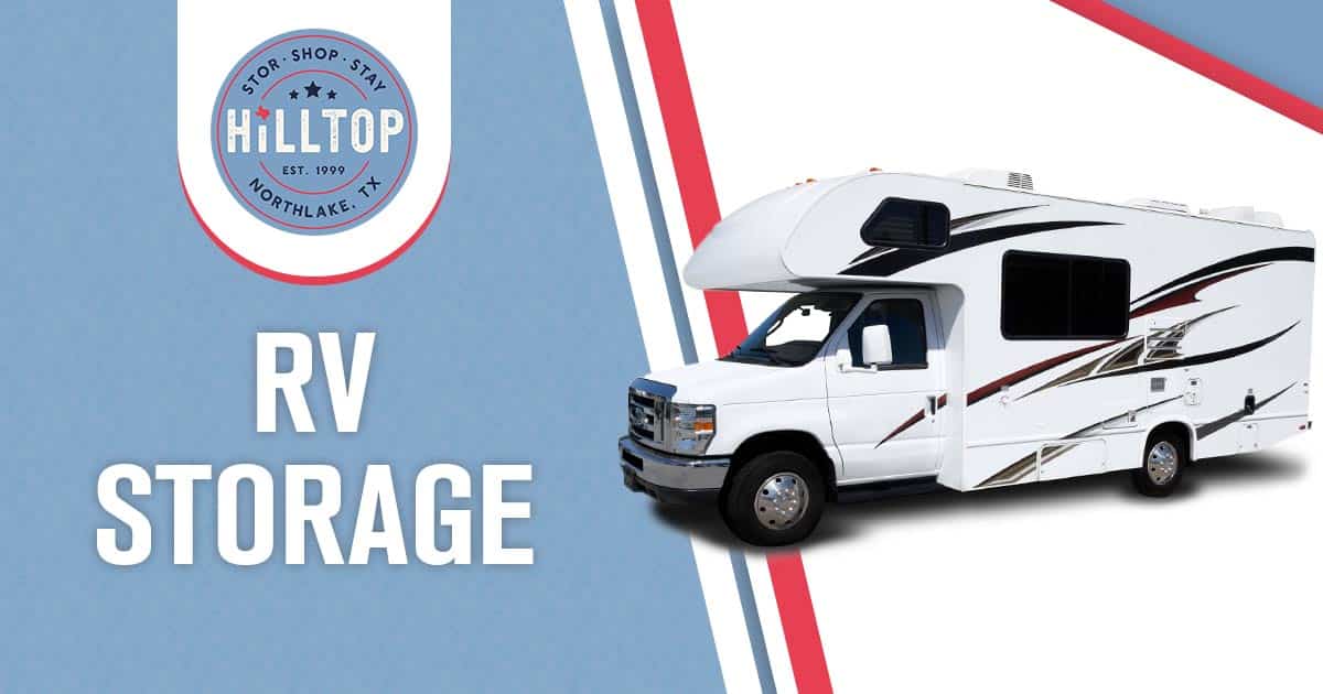 Image of a RV on a white background. Finding reliable and secure storage for your RV or boat can be difficult and expensive. Regular self-storage facilities may not be equipped to handle large vehicles, leaving vehicle owners with few options. If you own an RV or boat, you know the importance of keeping it safe from the elements as well as from prying eyes. But without the right storage, your pride and joy can be exposed to the elements and theft, which can put a hefty dent in your wallet and cause immense stress. Hilltop Storage Solutions offers secure RV & boat storage for a fraction of the cost. Our facilities are equipped with advanced security systems, climate control technology, and more to ensure that your vehicle remains safe & sound - no matter what mother nature throws at it. Secure your vehicle today with Hilltop Storage Solutions.